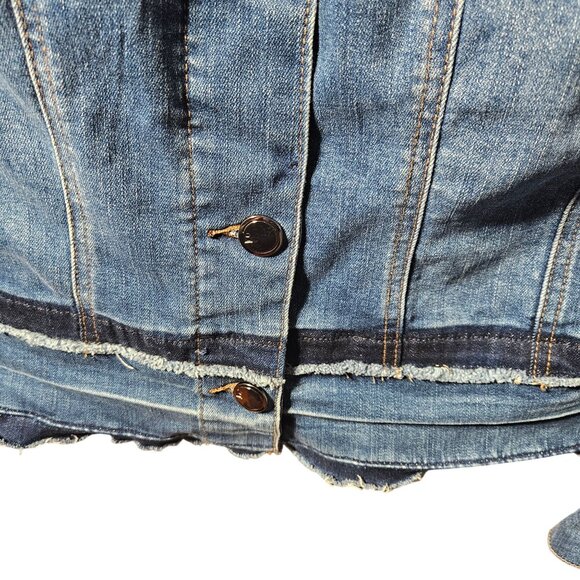 Lane Bryant Womens Denim Jacket Size 20 Button Front - Picture 5 of 7